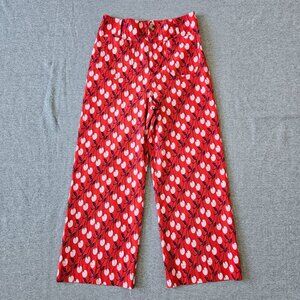 Maeve by Anthropologie The Colette Cherries Cropped Wide-Leg Pants 29 Cherry